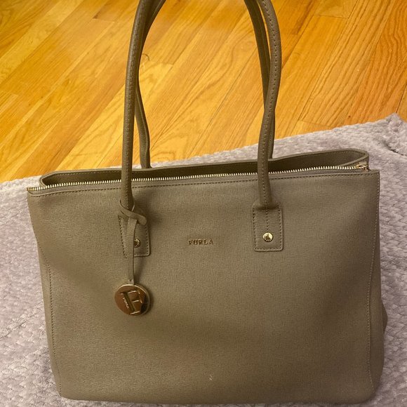 FURLA Gray Olive Shoulder bag - Picture 1 of 4